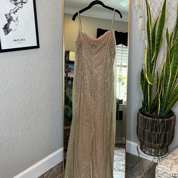 LIMITED EDITION House of CB 'Alondra' Cafe Au Lait Beaded Maxi Dress NWOT - Picture 13 of 13